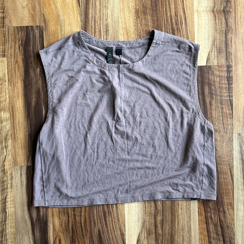 Lululemon Elegant Sleeveless Gray Muscle Tee